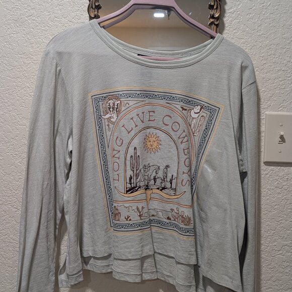 Wrangler Retro Long Live Cowboys Long Sleeve Top - Picture 8 of 8